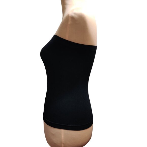 Suzette Collection O/S Black Strapless Tube Top Seamless Bandeau Light Control - Picture 3 of 6